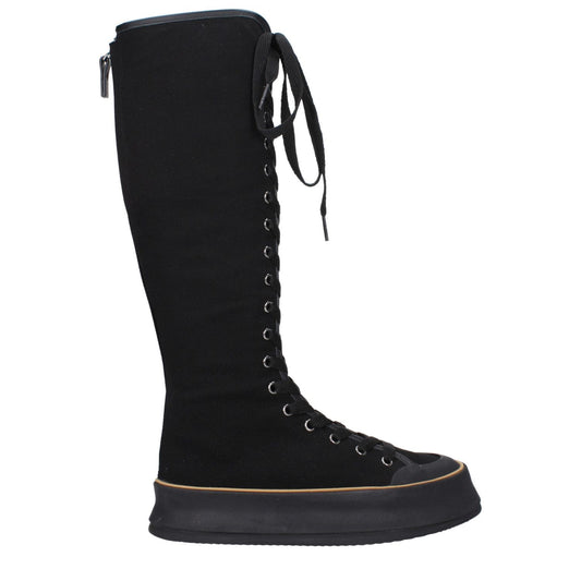 Max Mara Black Fabric Lace-Up Boots MA-9263852290313-EU36/US6