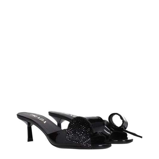 Prada Black Leather Sandals PR-9277197648137-EU36.5/US6.5