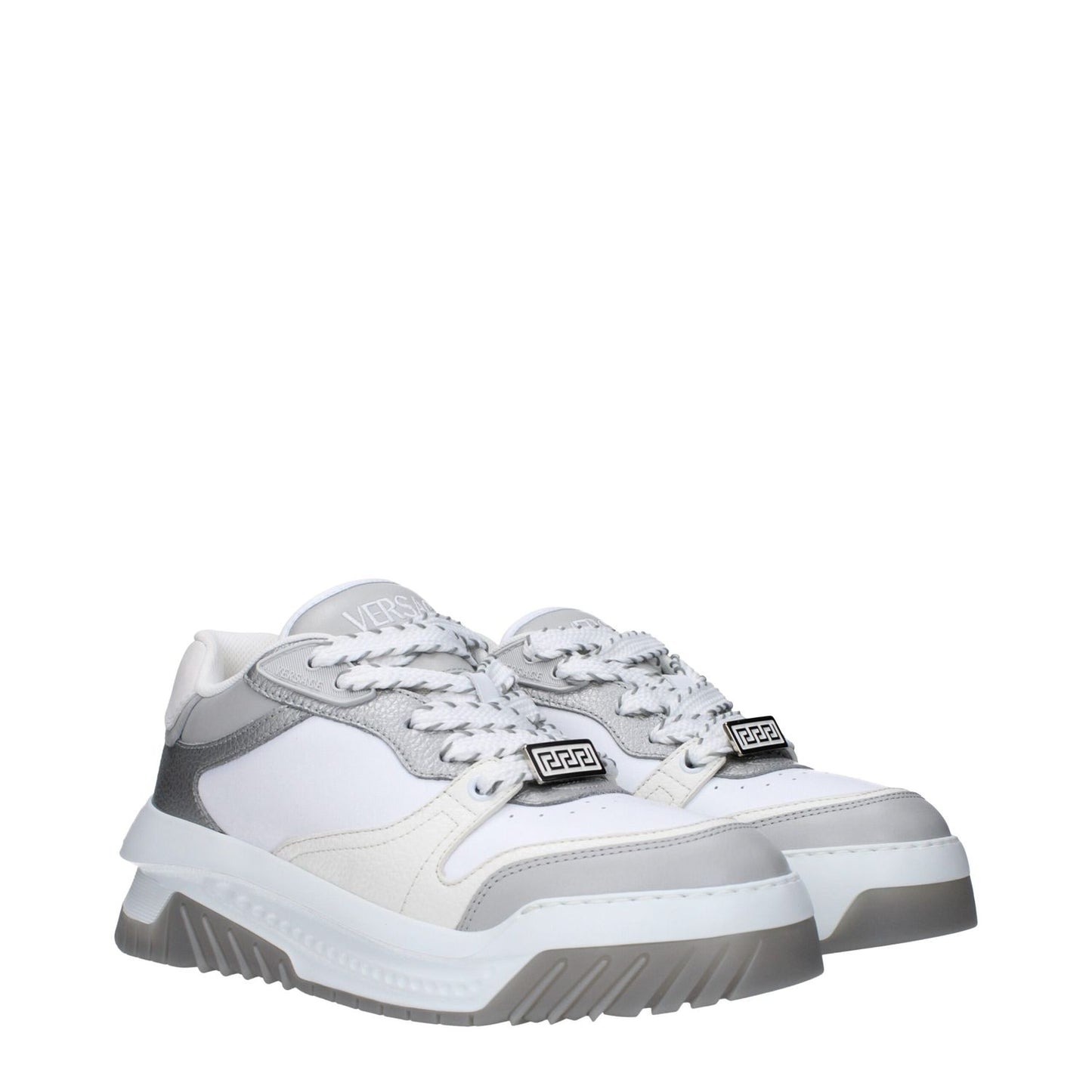 Versace White Leather Chunky Sneakers