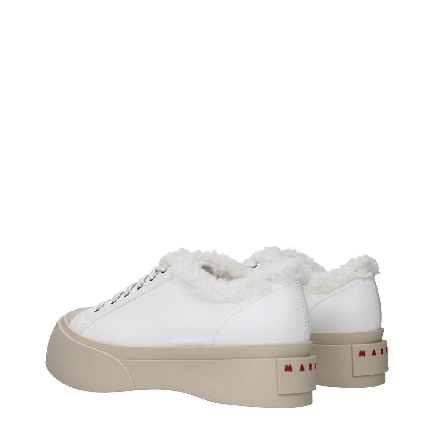Marni White Leather Low Top Sneakers