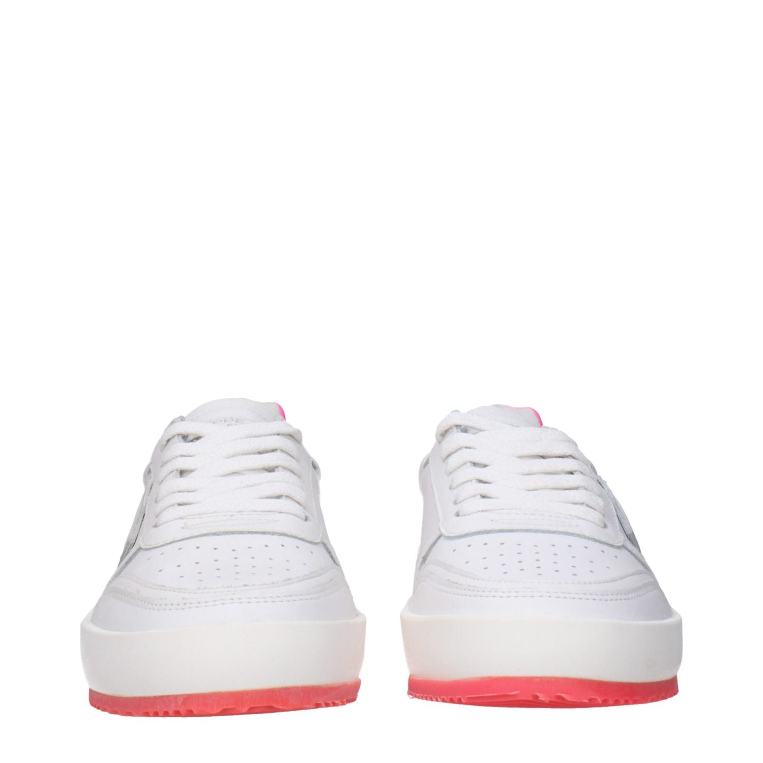 Philippe Model White Leather Sneakers