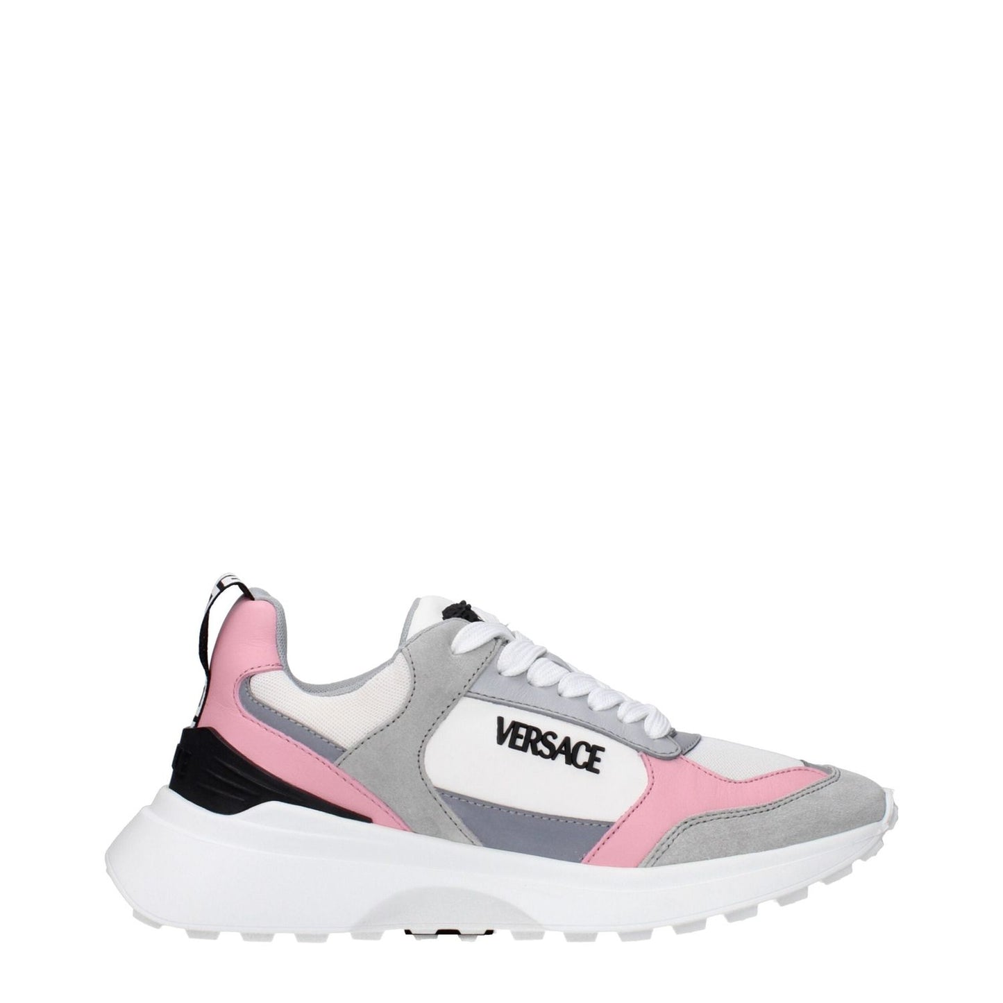Versace White Fabric Sneakers