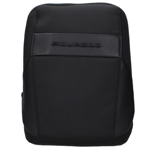 Piquadro Black Fabric Crossbody Bag 1728,75667636384,Bags,Black,Crossbody Bags - Bags,Men,New with tags,Piquadro