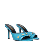 Versace Light Blue Leather Stiletto Heels Sandals VE-15161679905033-EU36/US6