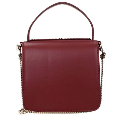 Chloé Red Leather Handbag with front logo and removable shoulder strap, MPN CHC23AS577K53600, code F83651. Stylish and elegant design.