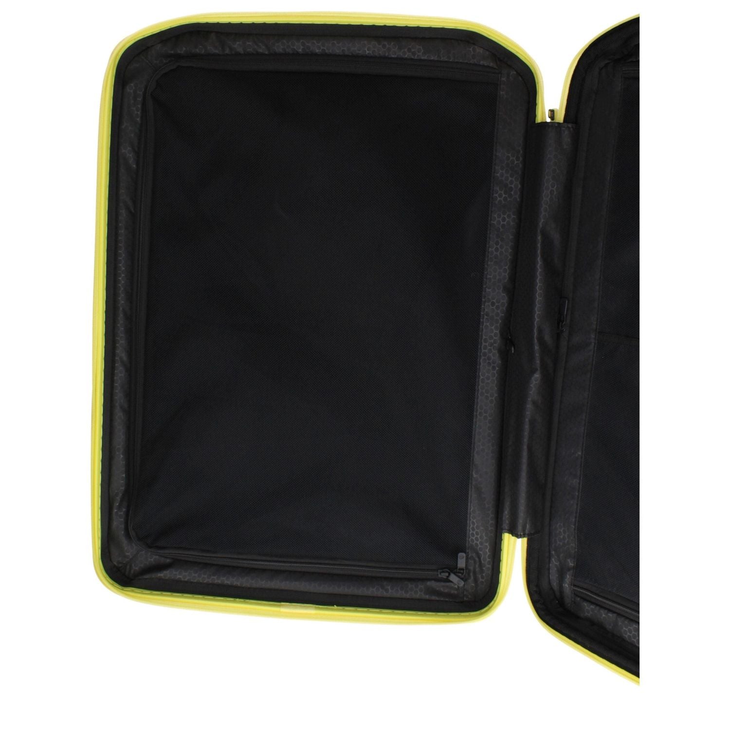 Front view with bag zipped and handles upright.