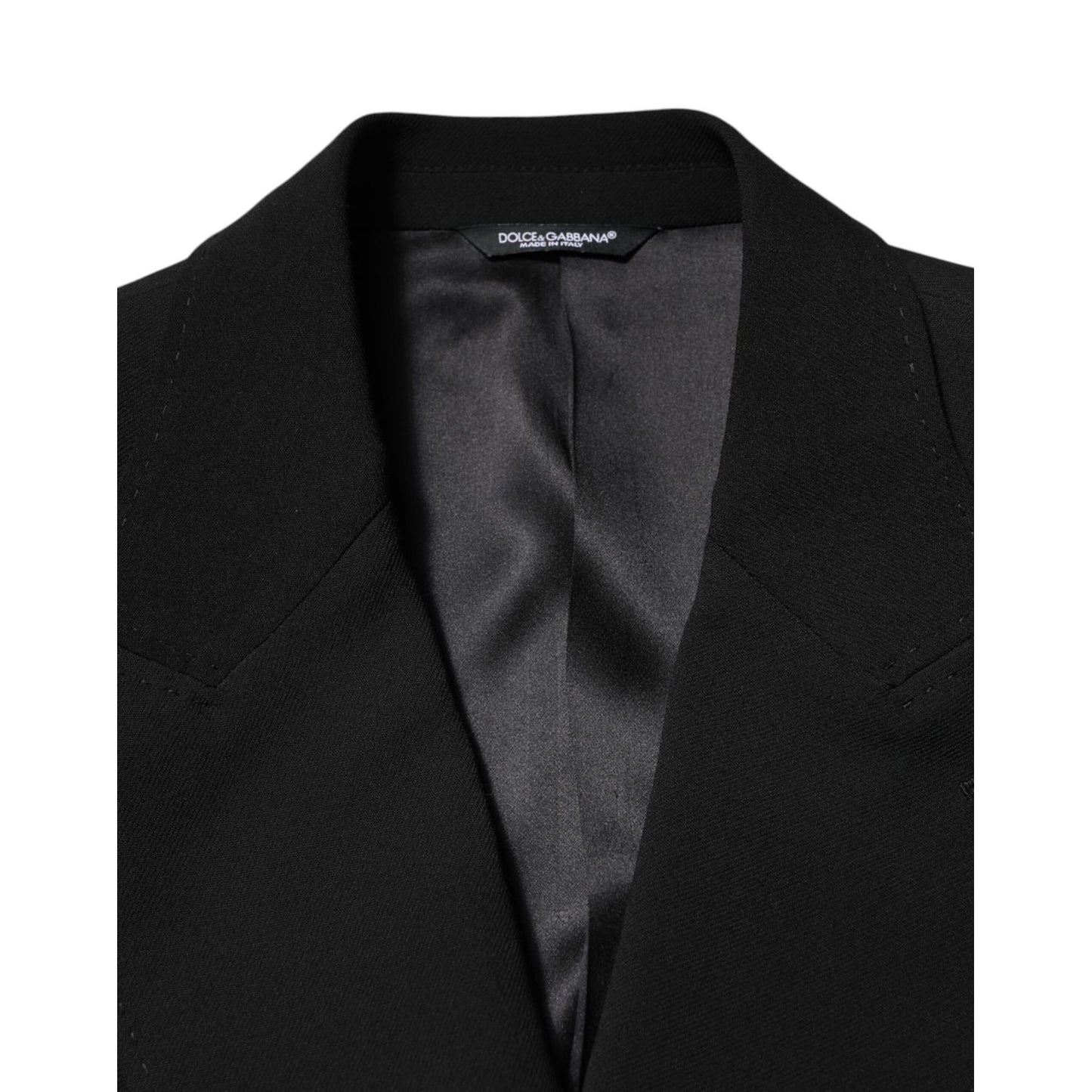 Dolce & Gabbana Black SICILIA Double Breasted Coat Blazer