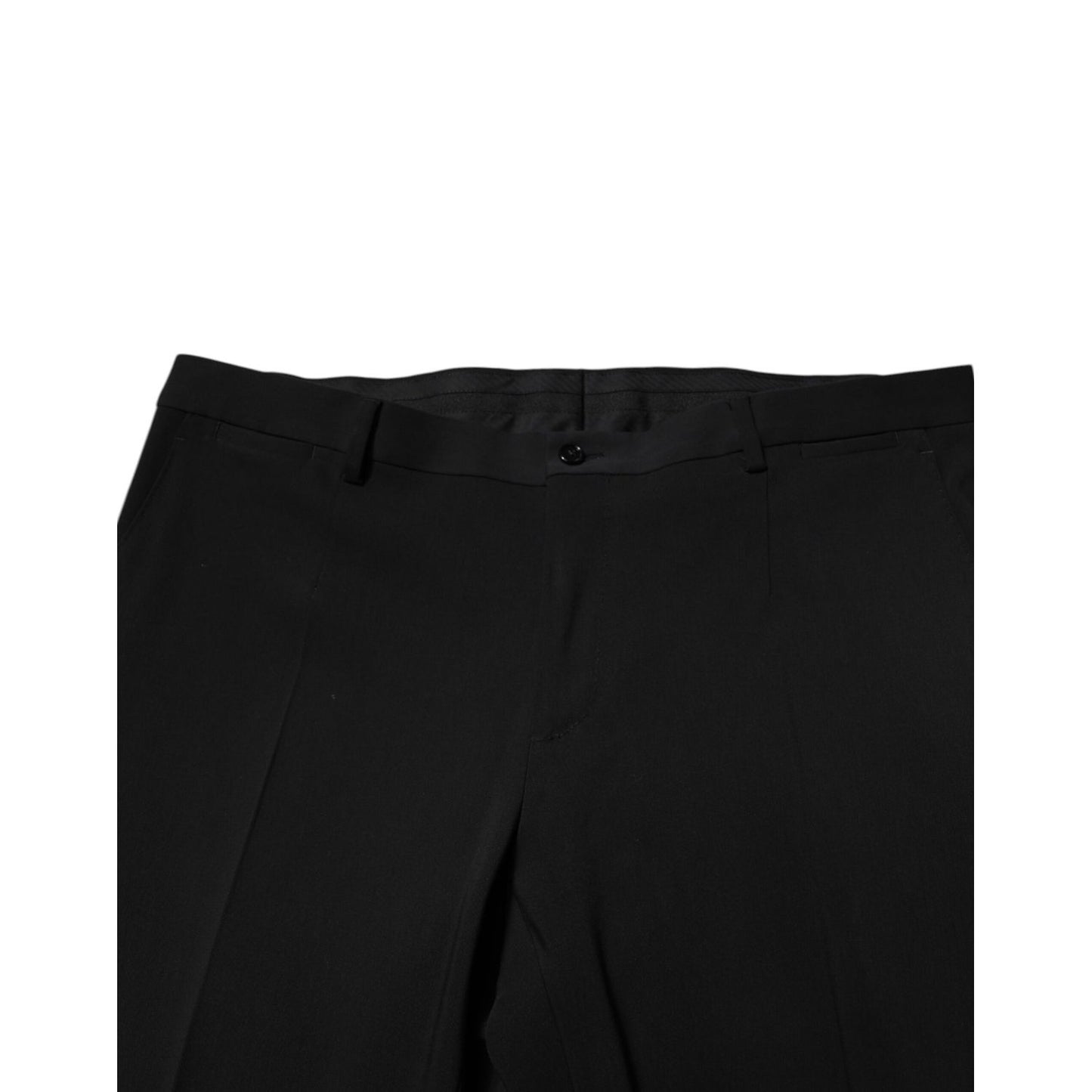 Dolce & Gabbana Black Cotton Single Breasted 2 Piece Suit