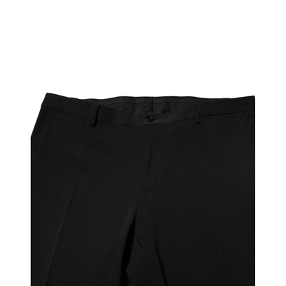 Dolce & Gabbana Black Cotton Single Breasted 2 Piece Suit