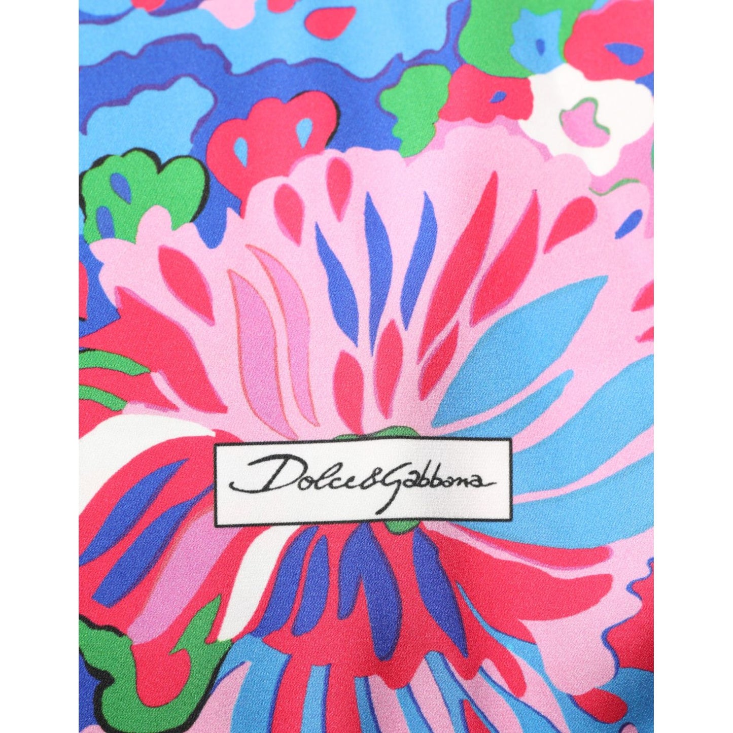 Dolce & Gabbana Multicolor Floral Printed Tunic Blouse Top