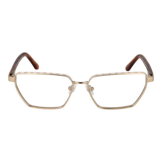 Guess Gold Women Glasses Frame metal full-rim butterfly style with demo lenses in branded case, spring hinge, temples 140mm.