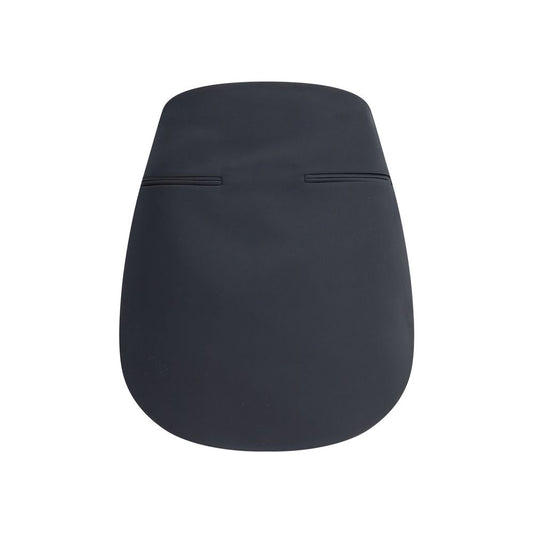 Courrèges Black Polyester Mini Skirt with contemporary satin finish, front welt pockets, zip closure, rounded hem, AW25 collection.