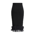 Self-Portrait Lace detail Midi Skirt