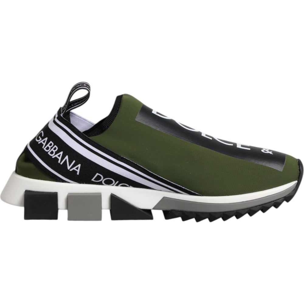 Dolce & Gabbana Green Logo Low Top Sorrento Men Sneakers Shoes MV7755-43.5