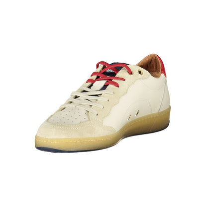 Blauer White Polyurethane Men Sneaker