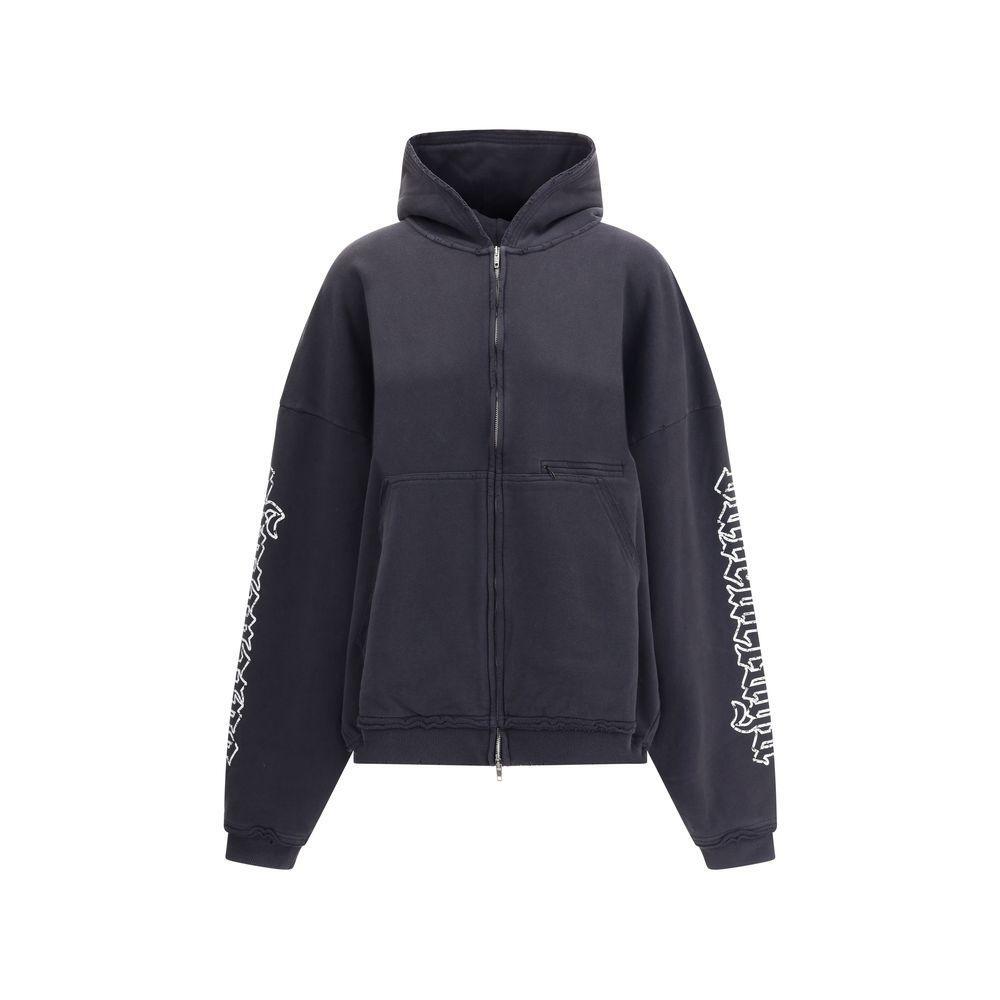 Balenciaga Blackletter script motif Hoodie BA-808227TSVW51041-S