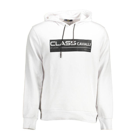 Cavalli Class White Cotton Sweater CA-11068-XXL
