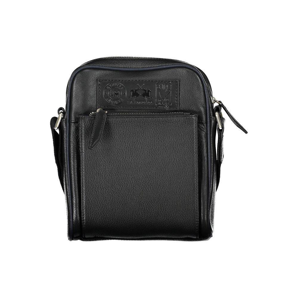 Front view with bag zipped and handles upright.