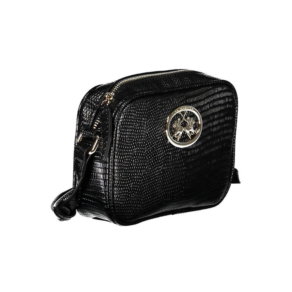 La Martina Black Polyethylene Handbag
