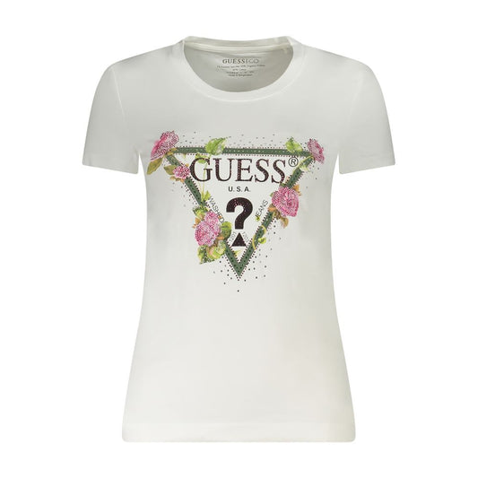 Guess Jeans White Cotton Tops & T-Shirt GU-38629-S