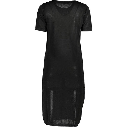 Cavalli Class Black Viscose Dress CA-21196-XS