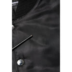 Dolce & Gabbana Black Polyester Logo Plaque Bomber Jacket JKT41534-50