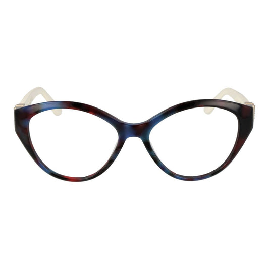 Marciano by Guess Blue Women Glasses Frame, acetate full-rim, style round, with demo lenses, size 52-16-140, includes branded case.