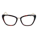 Marciano by Guess Blue Women Glasses Frame in cat eye style with blue acetate full-rim, 52-17-140 dimensions, includes branded case.
