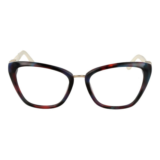 Marciano by Guess Blue Women Glasses Frame in cat eye style with blue acetate full-rim, 52-17-140 dimensions, includes branded case.
