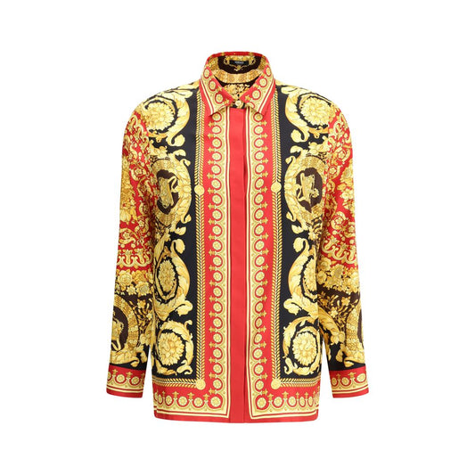 Versace Multicolor Silk Pattern Shirt