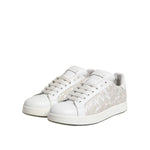 Dolce & Gabbana White Lace Leather Low Top Sneaker Shoes LA11939-37.5