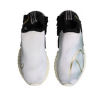 Dolce & Gabbana White Black Low Top Sorrento Sneakers Shoes LA12681-37.5