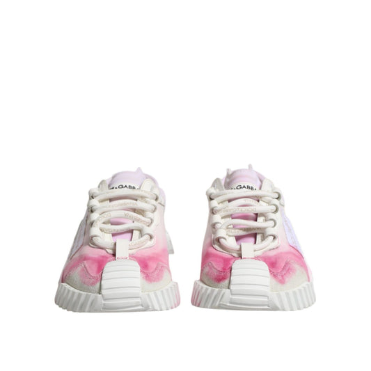 Dolce & Gabbana White NS1 Lace Up Low Top Sneakers Shoes LA12739-37