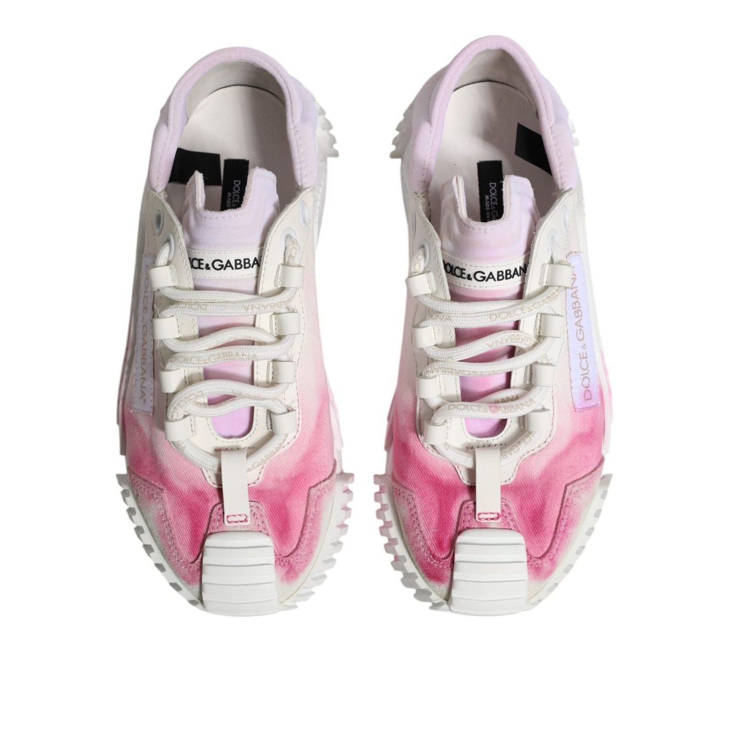 Dolce & Gabbana White NS1 Lace Up Low Top Sneakers Shoes LA12739-37