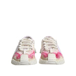 Dolce & Gabbana White NS1 Lace Up Low Top Sneakers Shoes LA12740-37.5