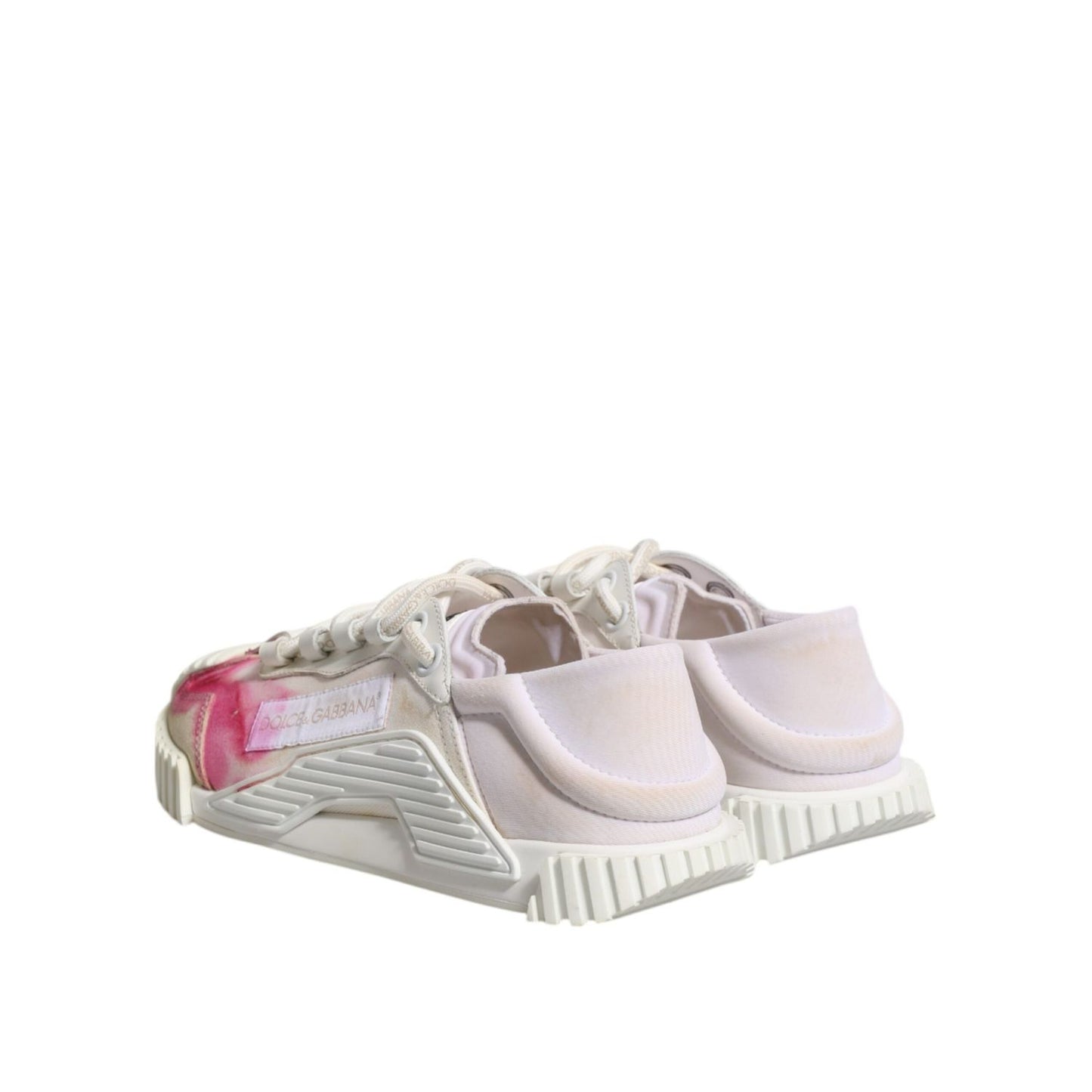 Dolce & Gabbana White NS1 Lace Up Low Top Sneakers Shoes LA12740-37.5