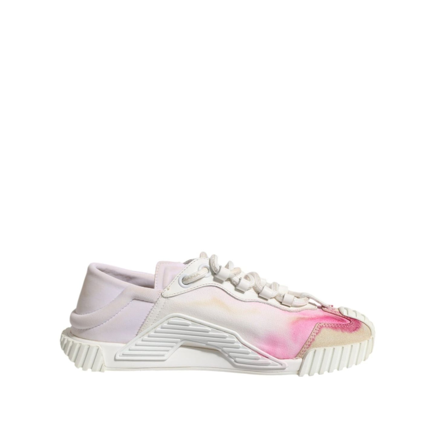 Dolce & Gabbana White NS1 Lace Up Low Top Sneakers Shoes LA12740-37.5