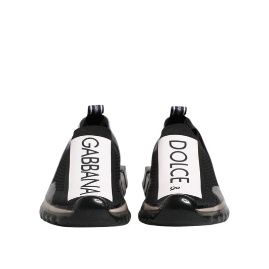 Dolce & Gabbana Black Sorrento Slip On Low Top Sneakers Shoes LA12774-37