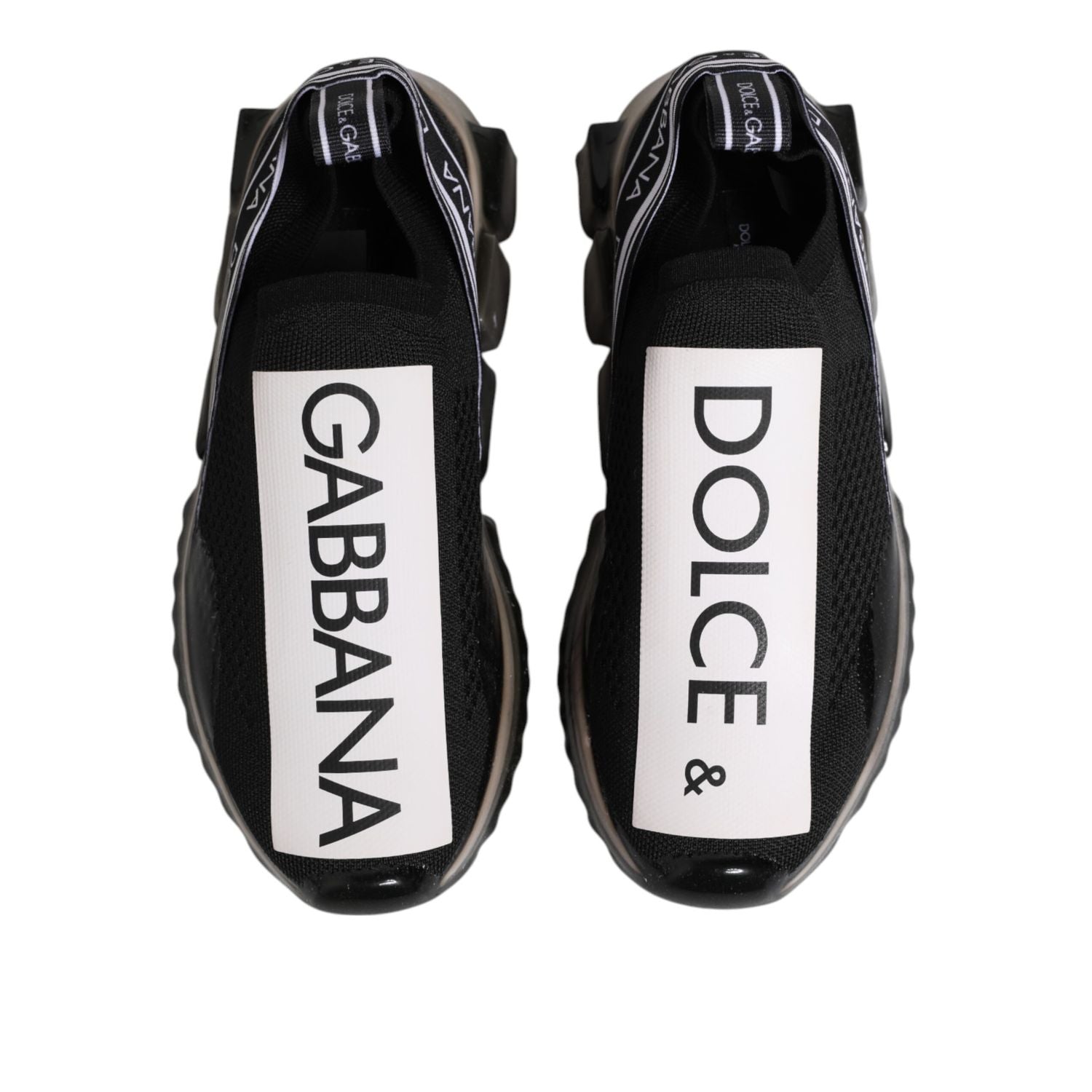 Dolce & Gabbana Black Sorrento Slip On Low Top Sneakers Shoes