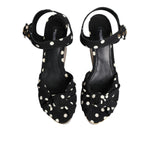 Dolce & Gabbana Multicolor Fish Polka Dot Wedge Sandals Shoes LA10918-37