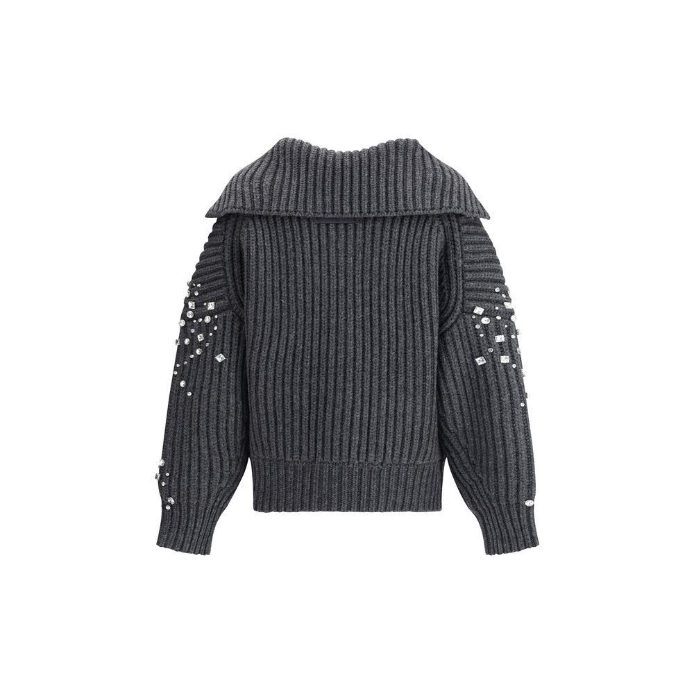 PINKO Gray Wool Cardigan