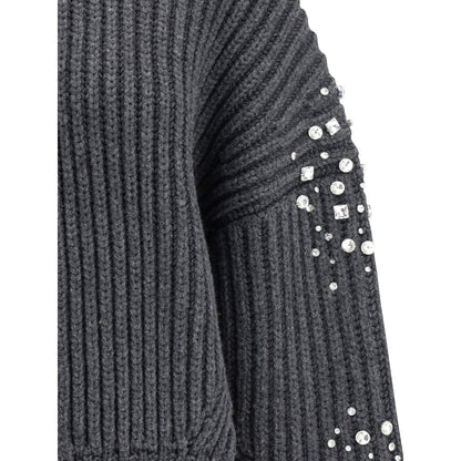 PINKO Gray Wool Cardigan