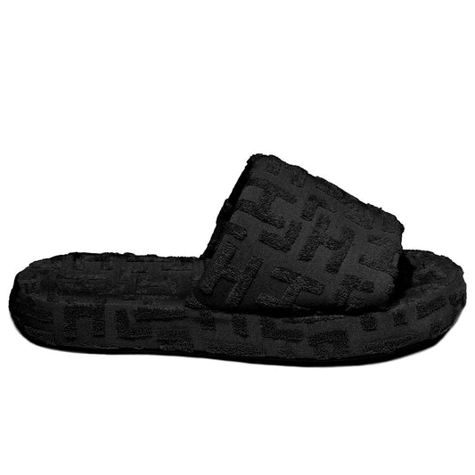 Hinnominate Black Cotton Sandal HI-15733-EU40/US10