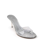 Paris Texas Gray Leather Mule PA-9991662-EU39.5/US9.5