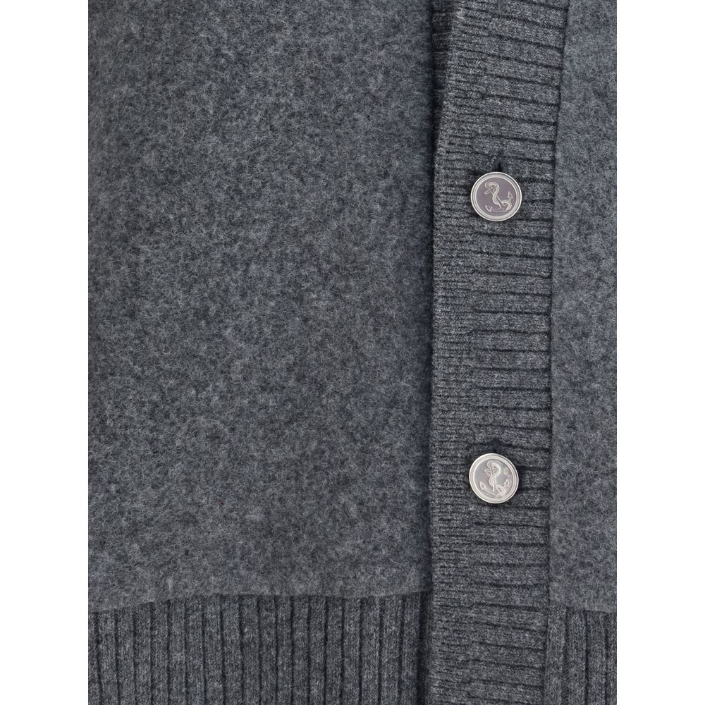 Thom Browne Gray Wool Cardigan