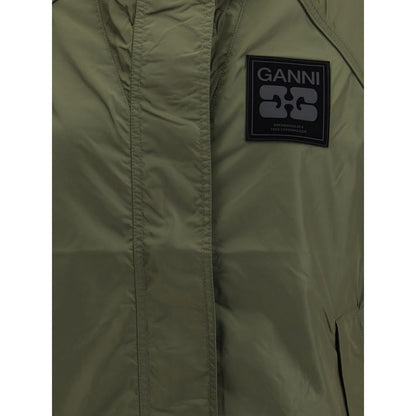 Ganni Bicolor Nylon Shell Jacket 1728,72470364320,Bicolor,Clothing,Ganni,Jackets & Coats - Clothing,L/XL,New with tags,S-M,Shell Jackets - Jackets & Coats - Clothing,Women