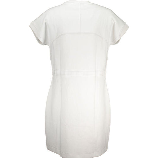Napapijri White Cotton Dress NA-28443-XS
