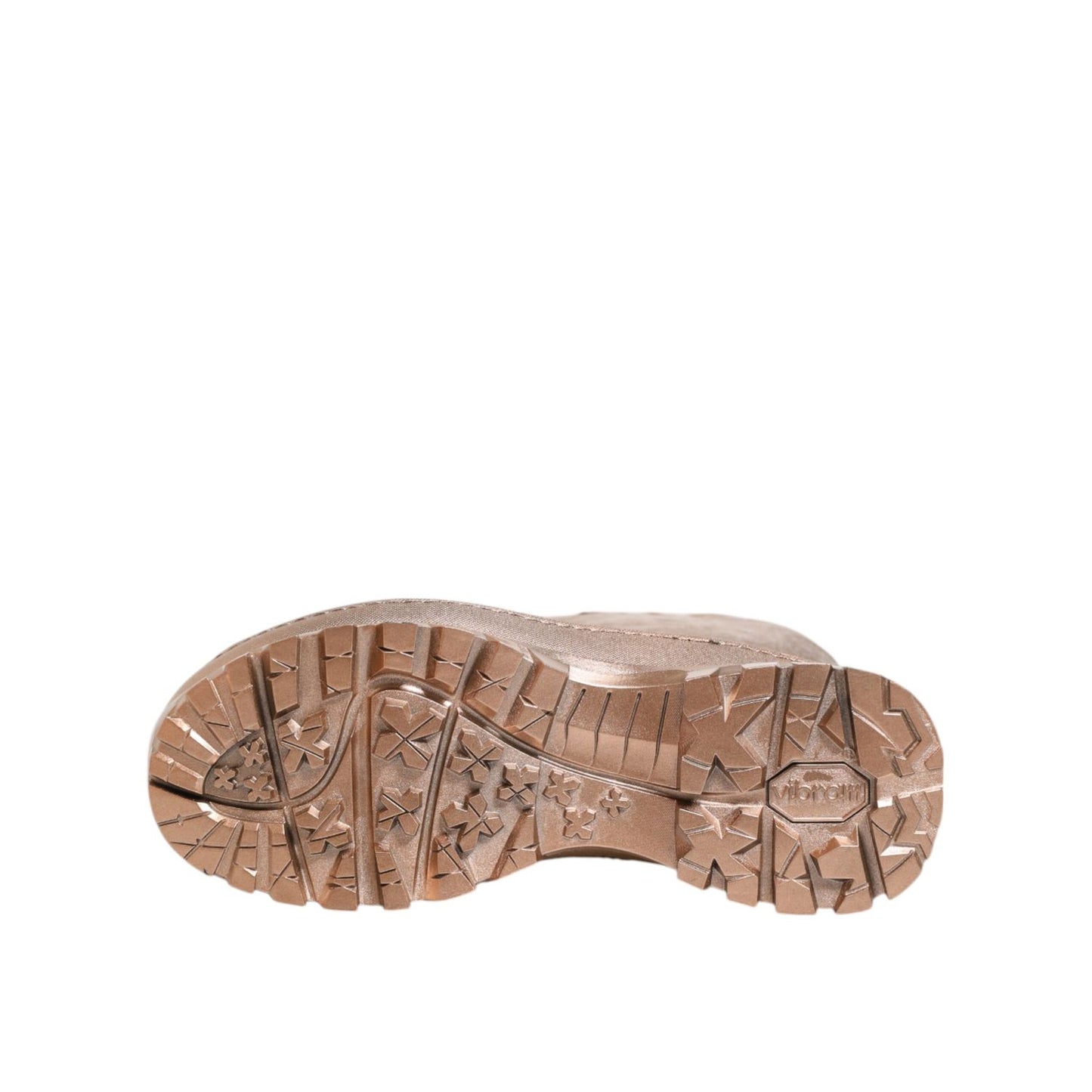 Dolce & Gabbana Rose Gold Rubber Pull On Rain Boots Shoes