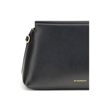 Givenchy Black Calf Leather Bos Taurus Clutch Bag with gold signature and zipper closure.