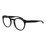 Andy Wolf Black Unisex Glasses Frame, black acetate full-rim round style with demo lenses and branded case included.